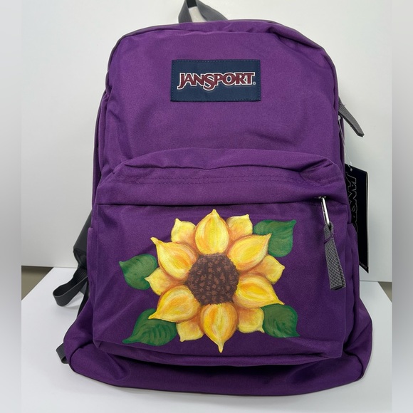 JanSport SuperBreak Backpack in Purple - Picture 3 of 3